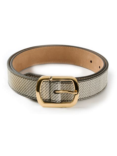 Fendi belt white and grey